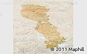 Satellite Panoramic Map of Raingoin, lighten