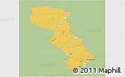 Savanna Style Panoramic Map of Raingoin, single color outside