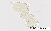 Shaded Relief Panoramic Map of Raingoin, cropped outside