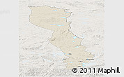 Shaded Relief Panoramic Map of Raingoin, lighten