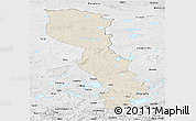 Shaded Relief Panoramic Map of Raingoin, physical outside
