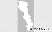 Gray Simple Map of Raingoin, single color outside