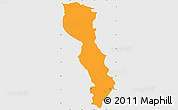 Political Simple Map of Raingoin, single color outside