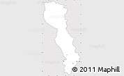 Silver Style Simple Map of Raingoin, cropped outside