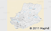 Classic Style 3D Map of Rutog, single color outside