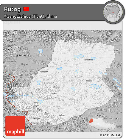 Gray 3D Map of Rutog
