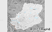 Physical 3D Map of Rutog, darken, desaturated