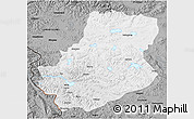 Physical 3D Map of Rutog, darken, semi-desaturated