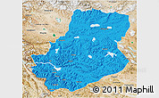 Political 3D Map of Rutog, satellite outside