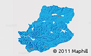 Political 3D Map of Rutog, single color outside
