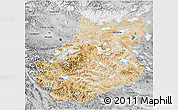 Satellite 3D Map of Rutog, desaturated
