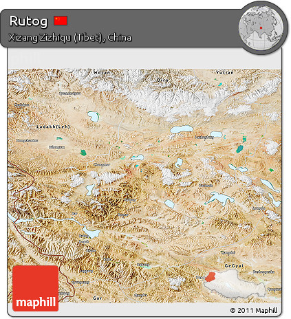 Satellite 3D Map of Rutog
