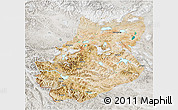 Satellite 3D Map of Rutog, lighten, semi-desaturated