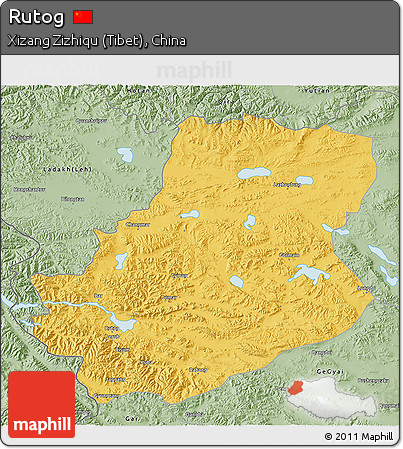 Savanna Style 3D Map of Rutog