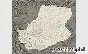 Shaded Relief 3D Map of Rutog, darken