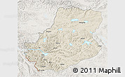 Shaded Relief 3D Map of Rutog, lighten