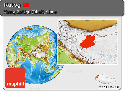 Physical Location Map of Rutog