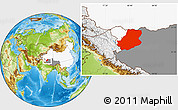 Physical Location Map of Rutog, highlighted country, highlighted parent region