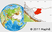 Physical Location Map of Rutog, highlighted country