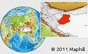 Physical Location Map of Rutog, highlighted parent region