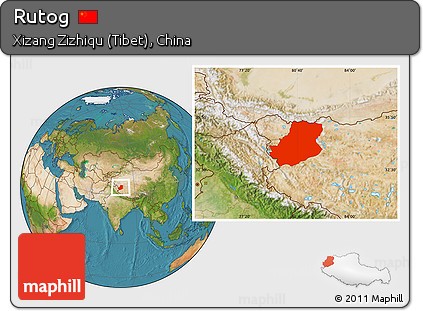Satellite Location Map of Rutog
