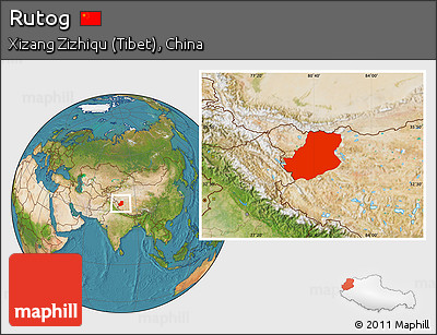 Satellite Location Map of Rutog