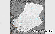 Physical Map of Rutog, darken