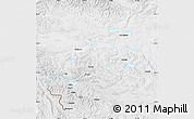 Physical Map of Rutog, lighten, semi-desaturated