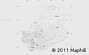 Physical Map of Rutog, single color outside