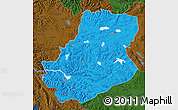 Political Map of Rutog, darken