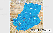 Political Map of Rutog, satellite outside