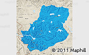 Political Map of Rutog, shaded relief outside