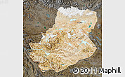 Satellite Map of Rutog, darken