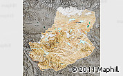 Satellite Map of Rutog, darken, semi-desaturated