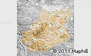 Satellite Map of Rutog, desaturated