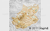 Satellite Map of Rutog, lighten, desaturated