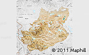 Satellite Map of Rutog, physical outside