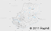 Silver Style Map of Rutog, single color outside