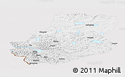 Physical Panoramic Map of Rutog, cropped outside