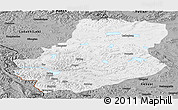 Physical Panoramic Map of Rutog, darken, desaturated