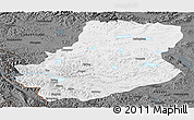 Physical Panoramic Map of Rutog, darken