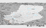 Physical Panoramic Map of Rutog, darken, semi-desaturated