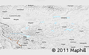 Physical Panoramic Map of Rutog, desaturated