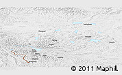 Physical Panoramic Map of Rutog, lighten, desaturated