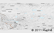 Physical Panoramic Map of Rutog, semi-desaturated