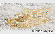 Satellite Panoramic Map of Rutog, lighten, semi-desaturated