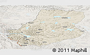 Shaded Relief Panoramic Map of Rutog, lighten
