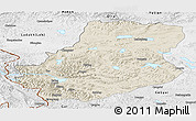 Shaded Relief Panoramic Map of Rutog, physical outside