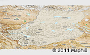 Shaded Relief Panoramic Map of Rutog, satellite outside