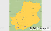 Savanna Style Simple Map of Rutog, single color outside